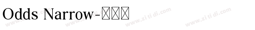 Odds Narrow字体转换